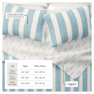 3-Piece Coastal Quilt - Casco Bay Collection Great Bay Home