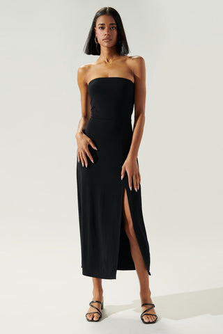 Knit Strapless Midi Dress