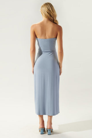 Knit Strapless Midi Dress