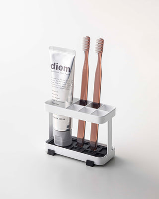 Toothbrush + Toothpaste Stand - Steel - By Baano