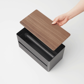 Paper Towel Dispenser - Steel + Wood - By Baano
