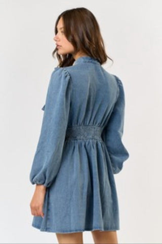 Denim Bow Dress