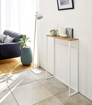 Narrow Entryway Console Table (32" H) - Steel - By Baano