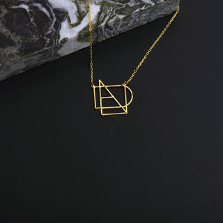 Linda Name Logo Necklace - 14K Gold