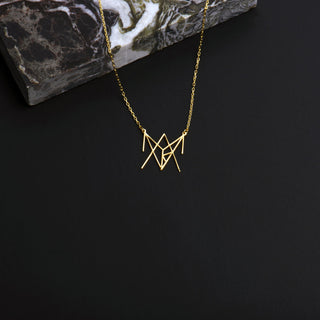 Linda Name Logo Necklace - 14K Gold