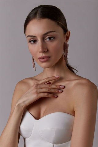 Love You Always Strapless Bustier Midi Dress - By Baano