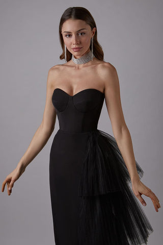 Love You Always Strapless Bustier Midi Dress - By Baano