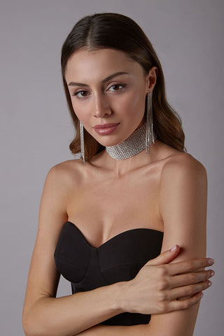 Love You Always Strapless Bustier Midi Dress - By Baano