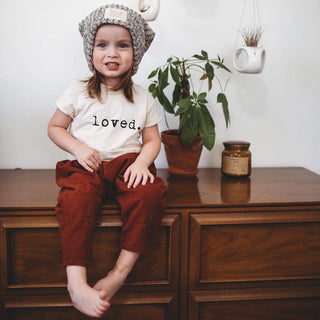 Loved. Organic Cotton Kids Tshirt Short Sleeve - By Baano