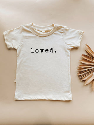 Loved. Organic Cotton Kids Tshirt Short Sleeve - By Baano