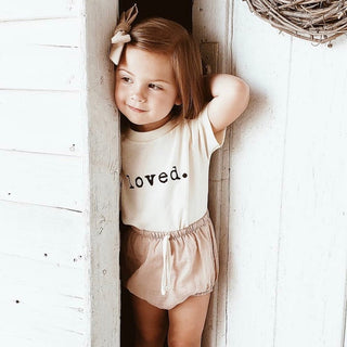 Loved. Organic Cotton Kids Tshirt Short Sleeve - By Baano
