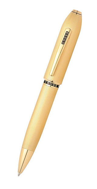 Peerless™ 23KT Heavy Gold Plate with Gold Plated Appointments and Swarovski Crystal Ballpoint Pen - By Baano