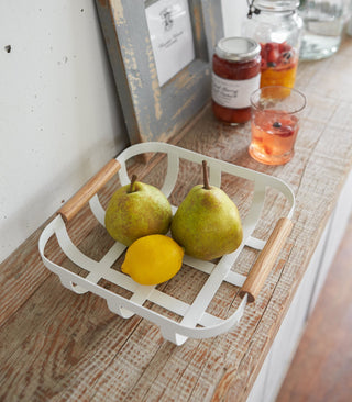 Fruit Basket - Steel + Wood - By Baano