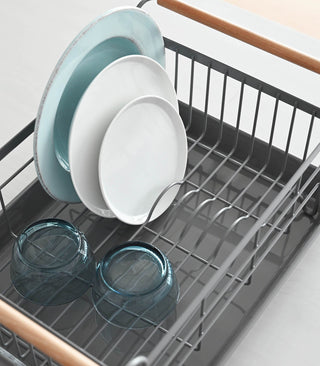 Dish Rack - Steel + Wood Yamazaki Home