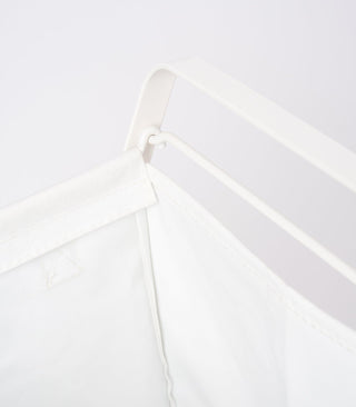 Laundry Hamper with Cotton Liner - Two Sizes - Steel + Cotton - By Baano