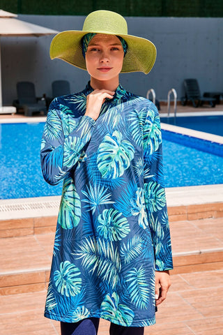 Lycra Navy Burkini Modest Swimwear M2112 - By Baano