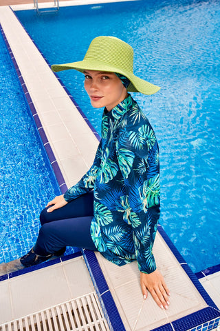 Lycra Navy Burkini Modest Swimwear M2112 - By Baano