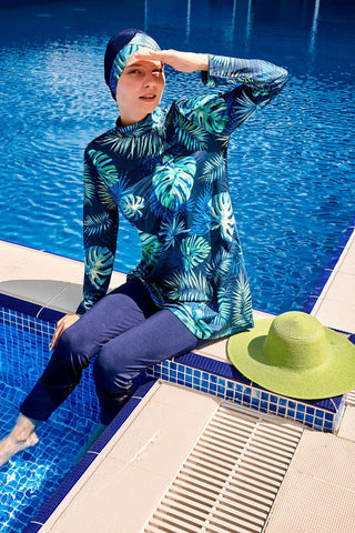 Lycra Navy Burkini Modest Swimwear M2112 - By Baano