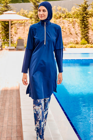 Woven Black Burkini Modest Swimwear M2260 - By Baano