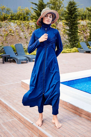 Woven Navy Burkini Modest Swimwear 1998 - By Baano