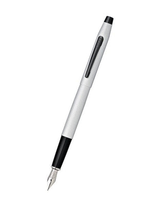 Classic Century® Brushed Chrome Fine Nib Fountain Pen - By Baano