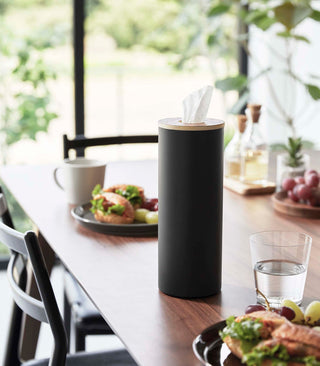 Round Tissue Case - Steel + Wood - By Baano