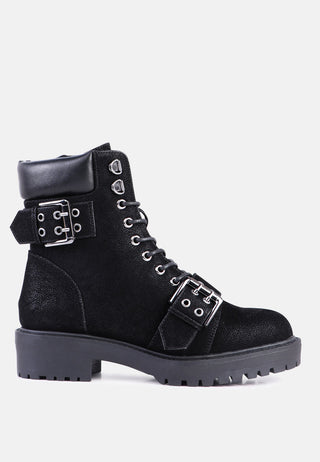 maisie adjustable buckle chunky sole ankle boots