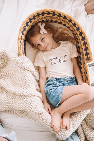 Mama Is My Bestie Organic Cotton Kids Graphic T-shirt - By Baano