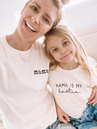 Mama Is My Bestie Organic Cotton Kids Graphic T-shirt - By Baano