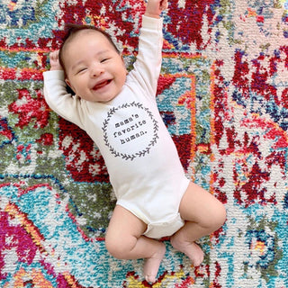 Mama's Favorite Human Organic Bodysuit Long Sleeve - By Baano