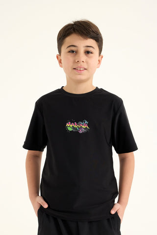 Marina Boys' Swim T-Shirt with UPF50+ Sun Protection (Junior Fit) – GT2501 - By Baano