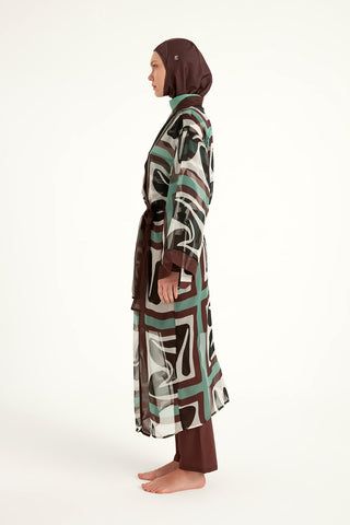 Silky Full Coverage Modest Kimono – Marina P2510 Brown - By Baano