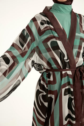 Silky Full Coverage Modest Kimono – Marina P2510 Brown - By Baano