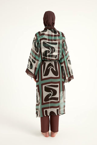 Silky Full Coverage Modest Kimono – Marina P2510 Brown - By Baano