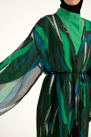 Silky Modest Full Coverage Kimono – Lightweight Elegant Swim Cover P2503-1 - By Baano