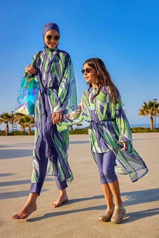 Marina Colorful Patterned Silky Kimono - P2504 - By Baano