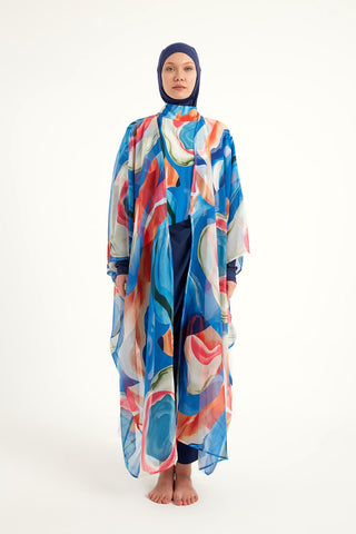 Marina Multicolor Silk-Touch Kimono - P2508 - By Baano