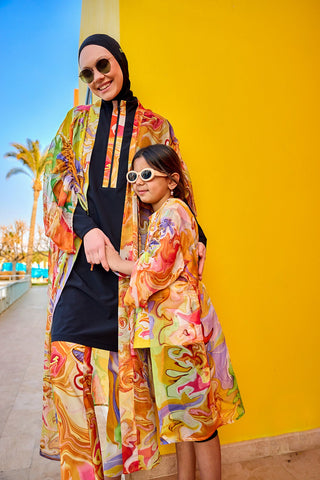 Black Full Coverage Swimwear Burkini Set M2525 - By Baano