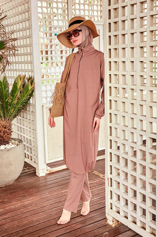 Woven Mink Burkini Modest Swimwear M2405 - By Baano
