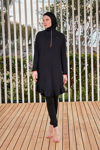 Lycra Black Burkini Modest Swimwear M2474 - By Baano