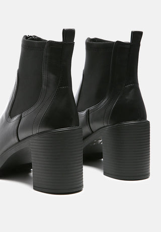 mathilda heeled ankle boots with top zipper
