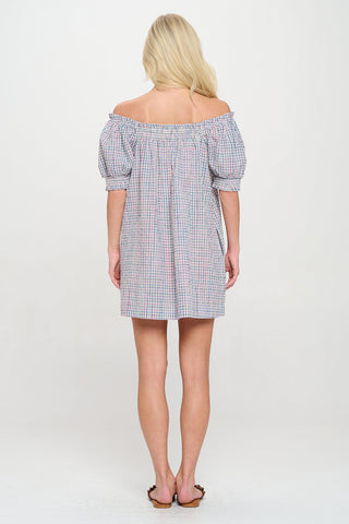 Aegean Plaid Dress