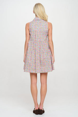 Mykonos Meadow Button Down Dress