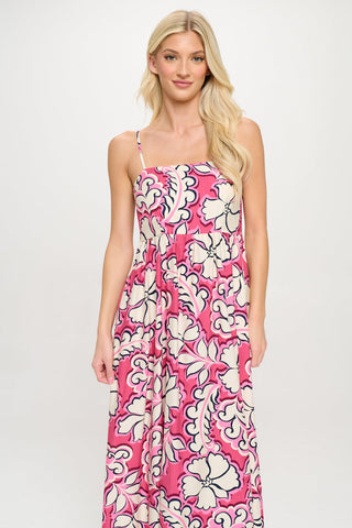 Rosy Bloom Maxi Dress
