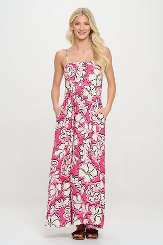 Rosy Bloom Maxi Dress