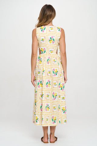 Santorini Citrus Maxi Dress