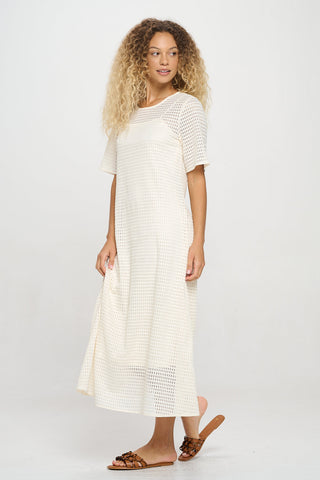 Vanila Honeycomb Maxi Dress