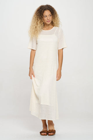 Vanila Honeycomb Maxi Dress