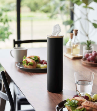 Round Tissue Case - Steel + Wood - By Baano