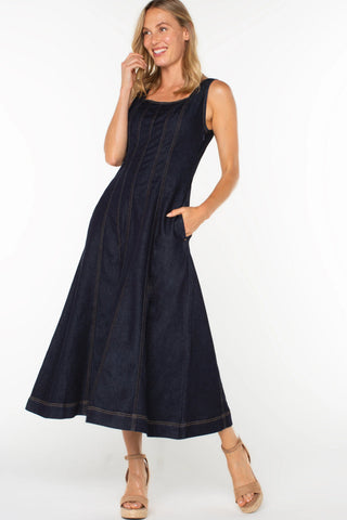 Midi Dress with Smocked Back